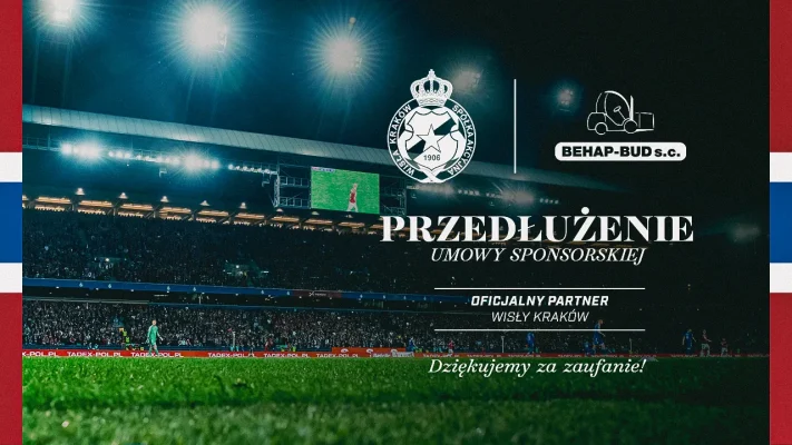 ehap-Bud pozostaje oficjalnym partnerem Wisły Kraków