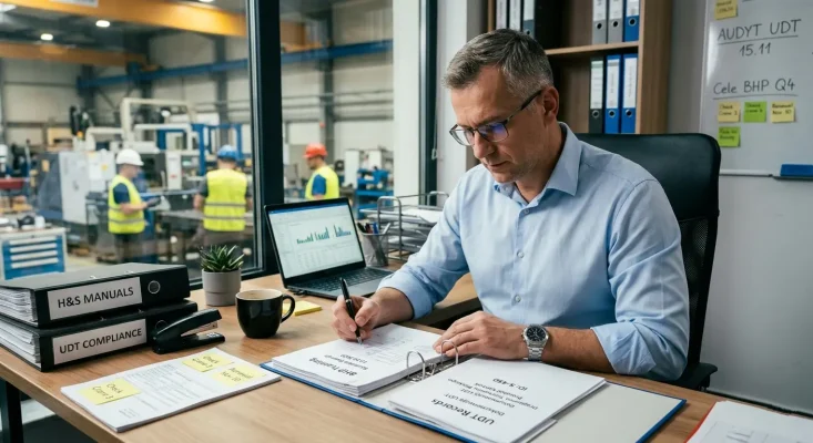 Dokumentacja szkolen UDT w zakladzie produkcyjnym – obowiazki pracodawcy i kontrola uprawnien