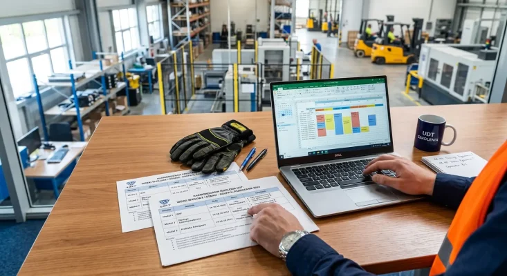 Harmonogram szkolen UDT dla pracowników zakladu produkcyjnego – dokumentacja i planowanie